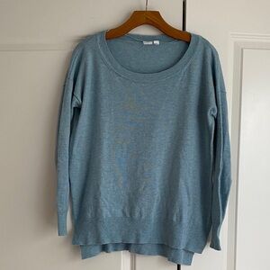 GAP Dusty Blue Scoop Neck Lightweight Knit Sweater